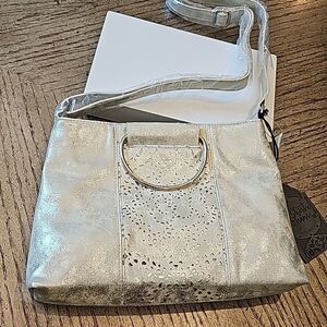 Metallic silver gold shoulder bag NWT T shirt & Jeans